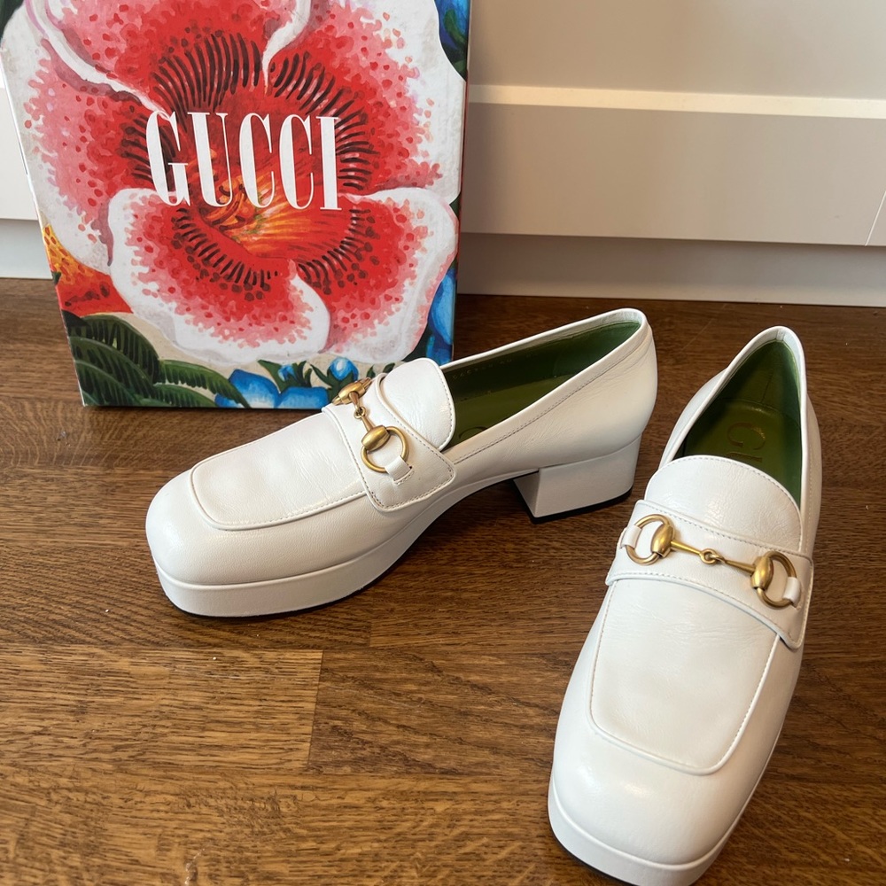 Gucci Houdan heeled loafer pump LIKE NEW